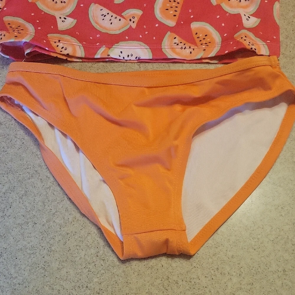 Gymboree Pink and Orange Watermelon Rashguard & Bottoms (NWOT) SIZE 10/12